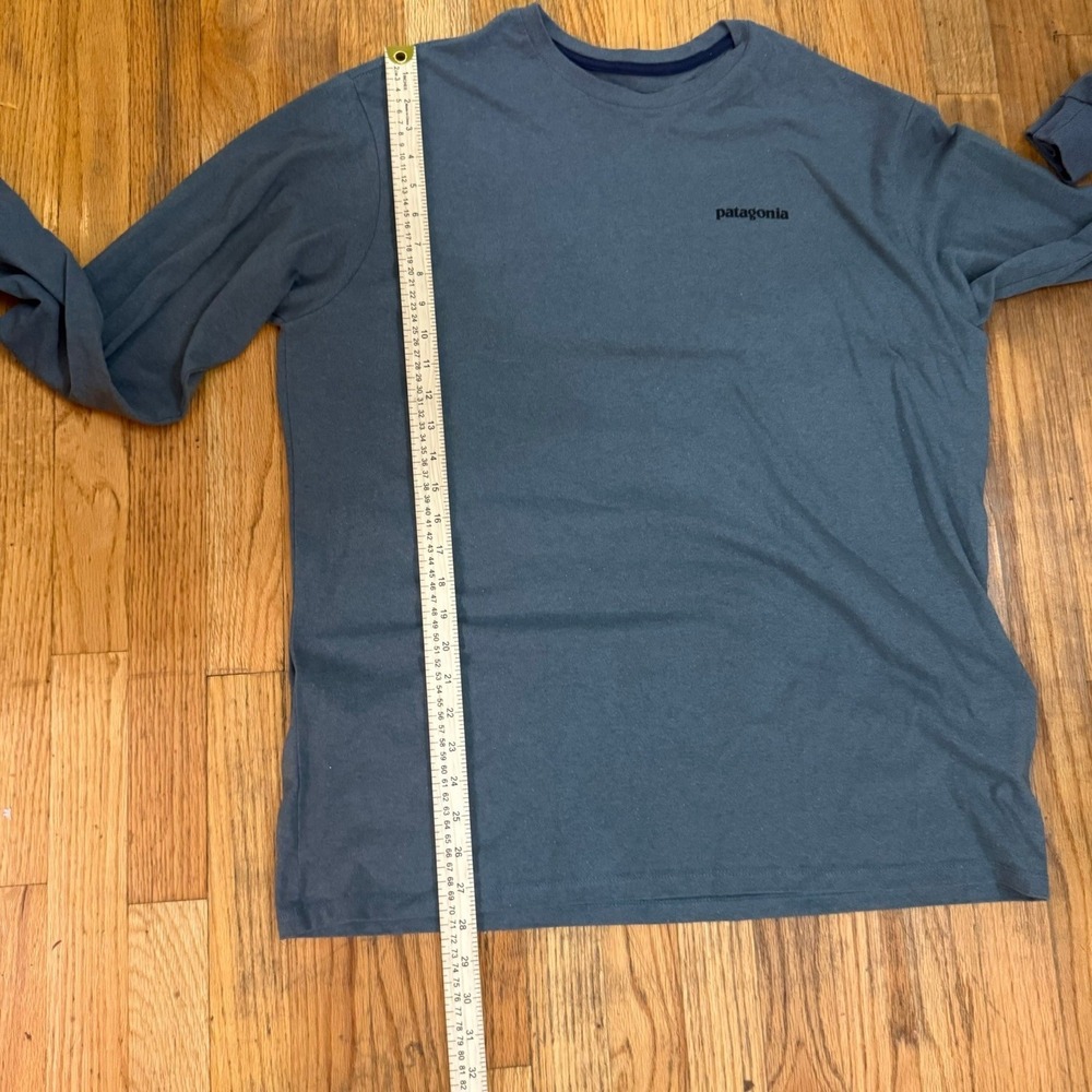 Patagonia Responsibili-Tee Long Sleeve Shirt Mens Size L Fitz Roy Trout Gorpcore - Picture 8 of 9